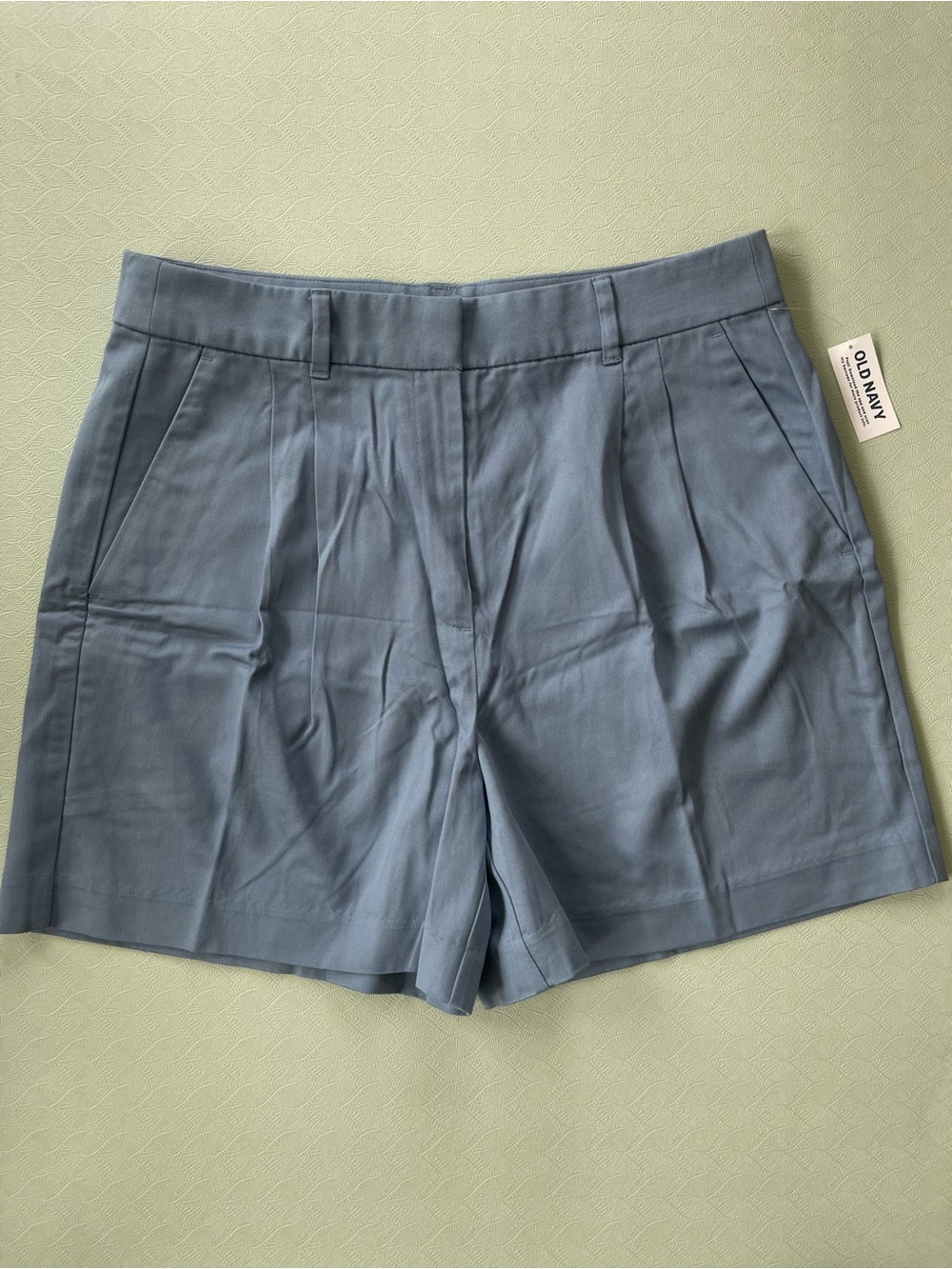 Women's Blue Harvest Pleated High-Rise Shorts
